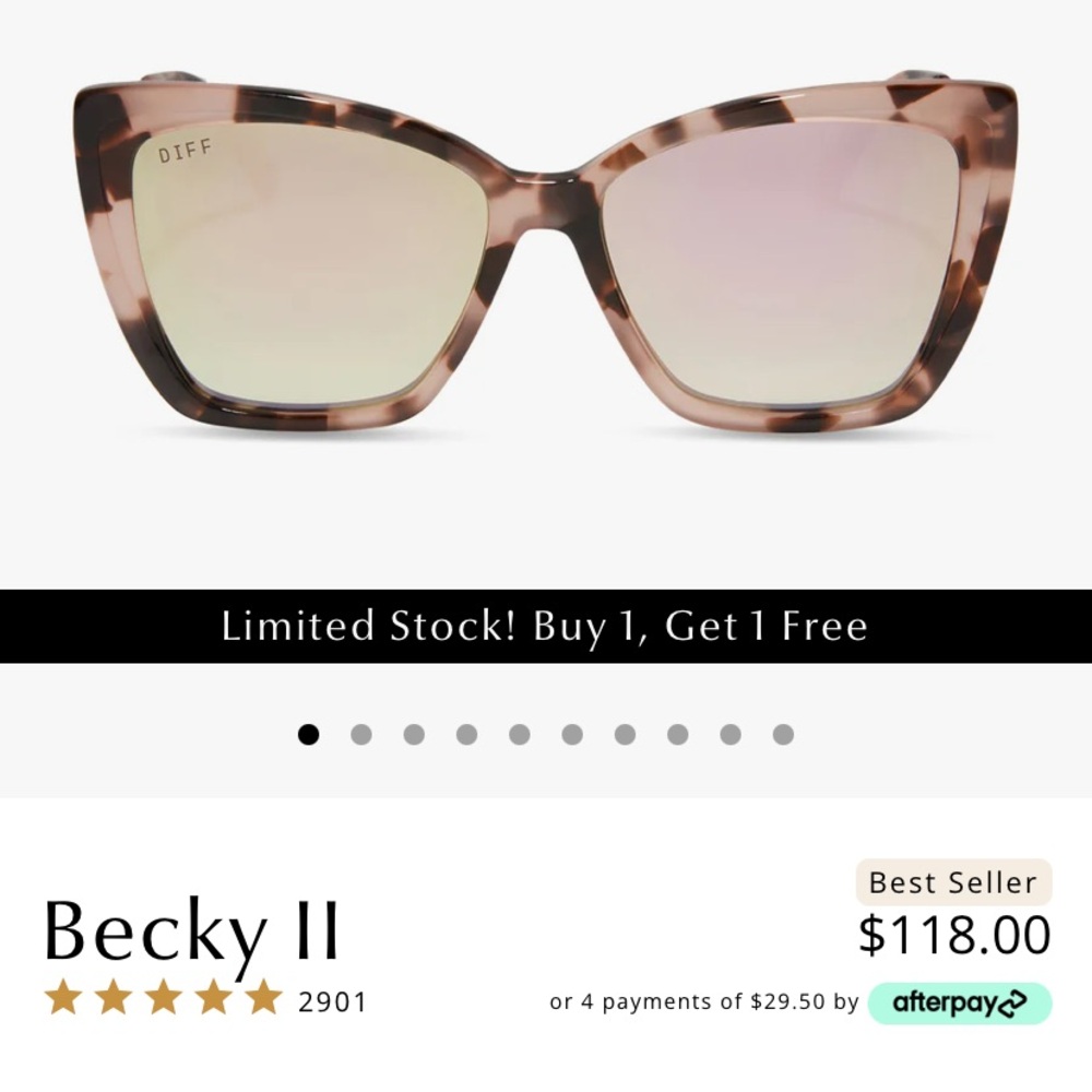 Becky II Tortoise Sunglasses